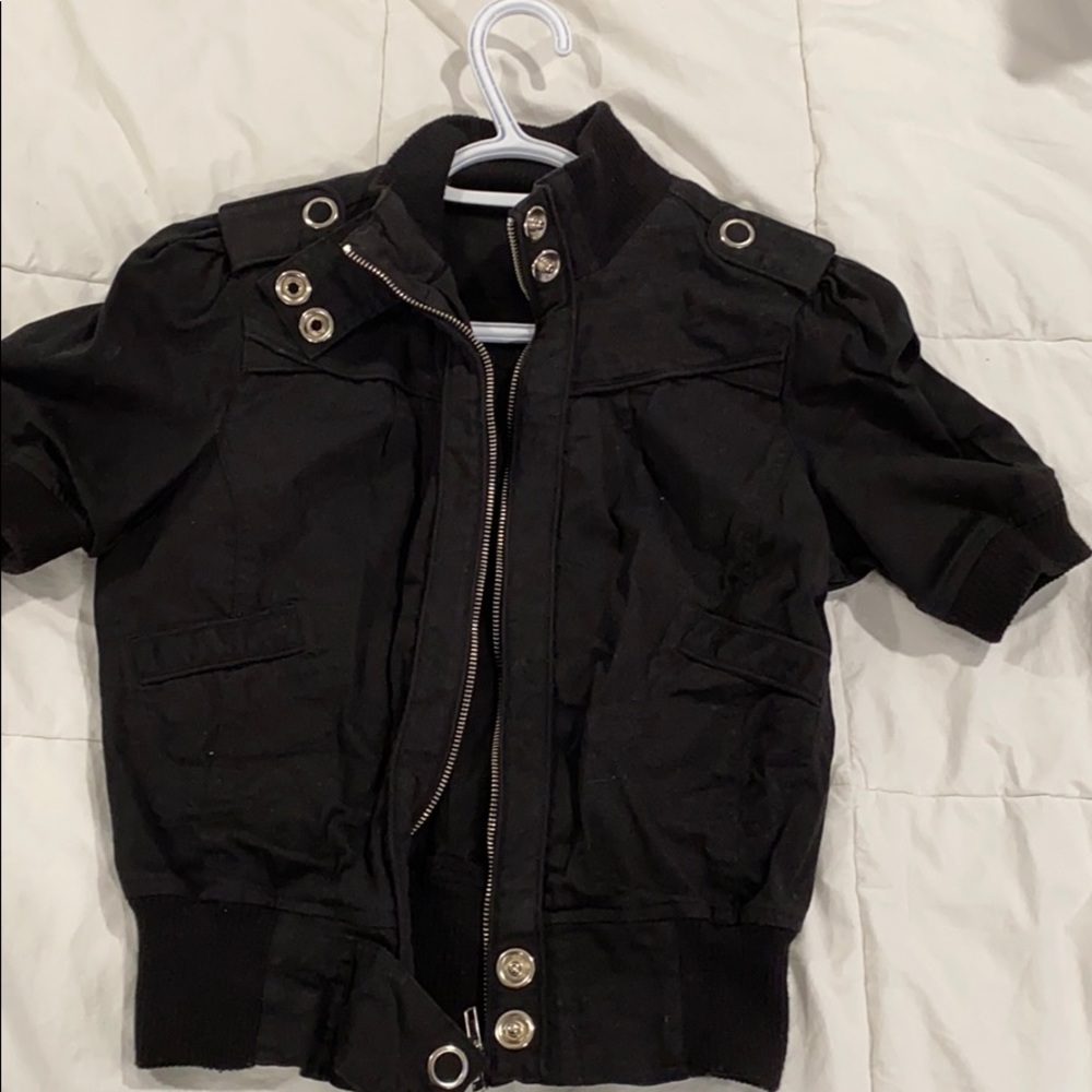 Crop top zip up jacket